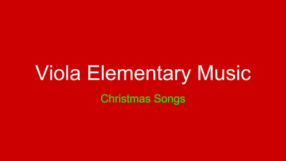 Viola Elementary Christmas Music and Art 2020