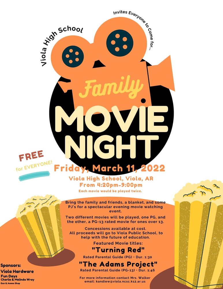 Family Movie Night next Friday 